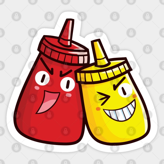 Duo Ketchup Sticker by Jocularity Art